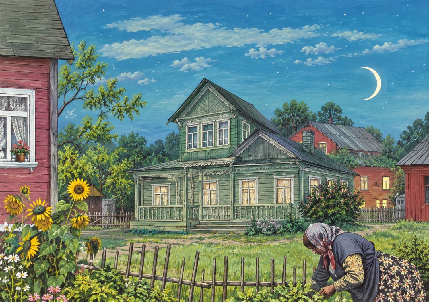 AI-generated study after illustration 2, “What if Grushenka comes today…”. Not by Grigoriev.